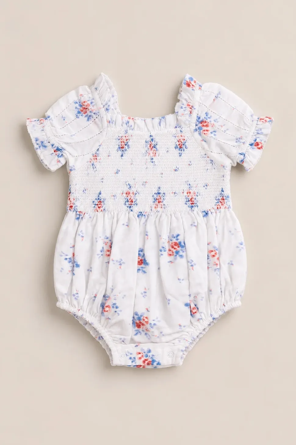 Baby Emily Romper in Heritage Soft Ditsy Floral