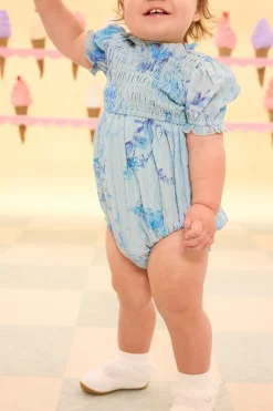 Baby Flynn Romper in Aquarelle Fleur