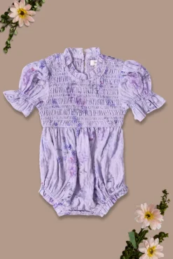 Baby Flynn Romper in Lavender Aquarelle Fleur