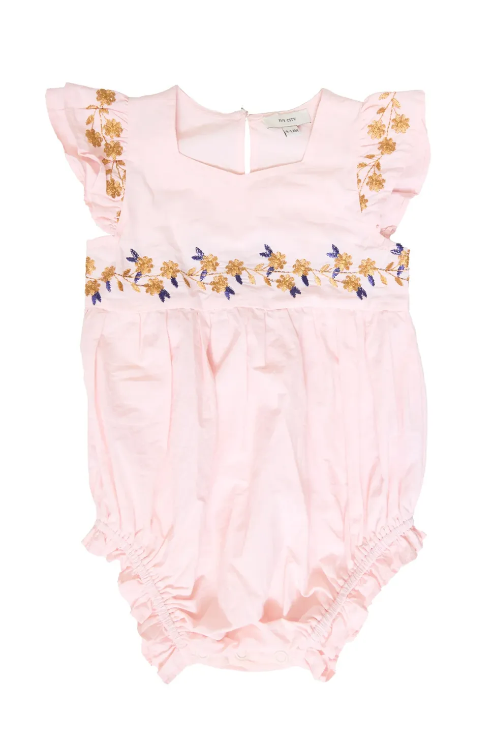 Baby Hattie Romper in Embroidered Spring Floral