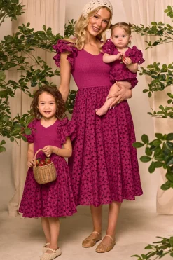 Baby Hattie Romper in Magenta