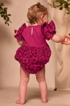 Baby Hattie Romper in Magenta
