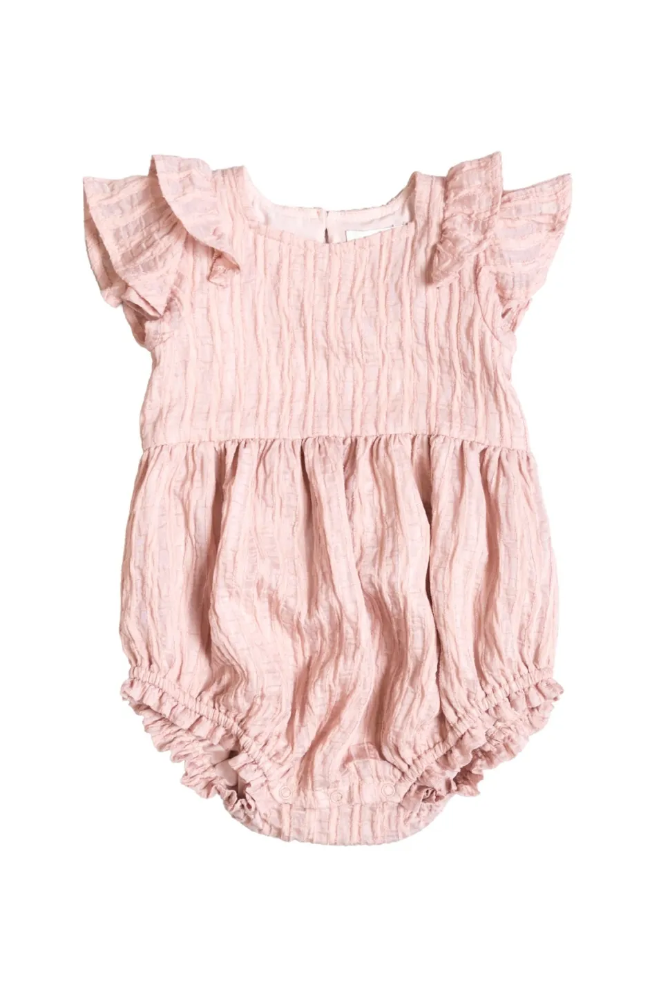 Baby Hattie Romper in Pink Stripes