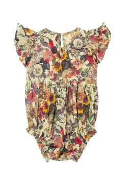 Baby Hattie Romper in Rose Vine