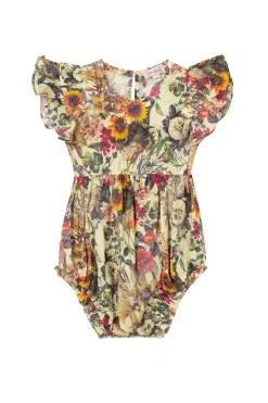 Baby Hattie Romper in Rose Vine