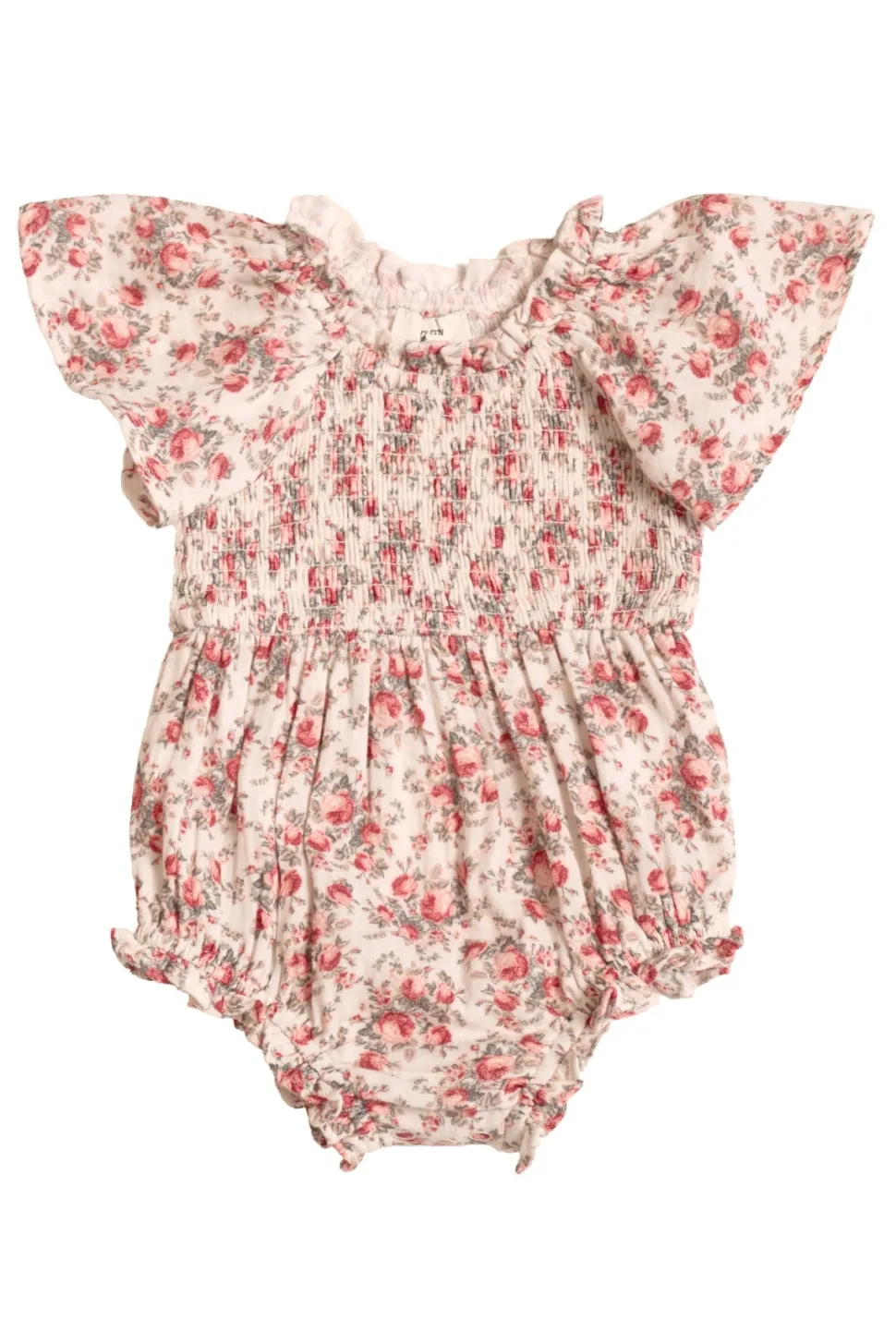 Baby Jovie Romper in Ivory Heritage Rose