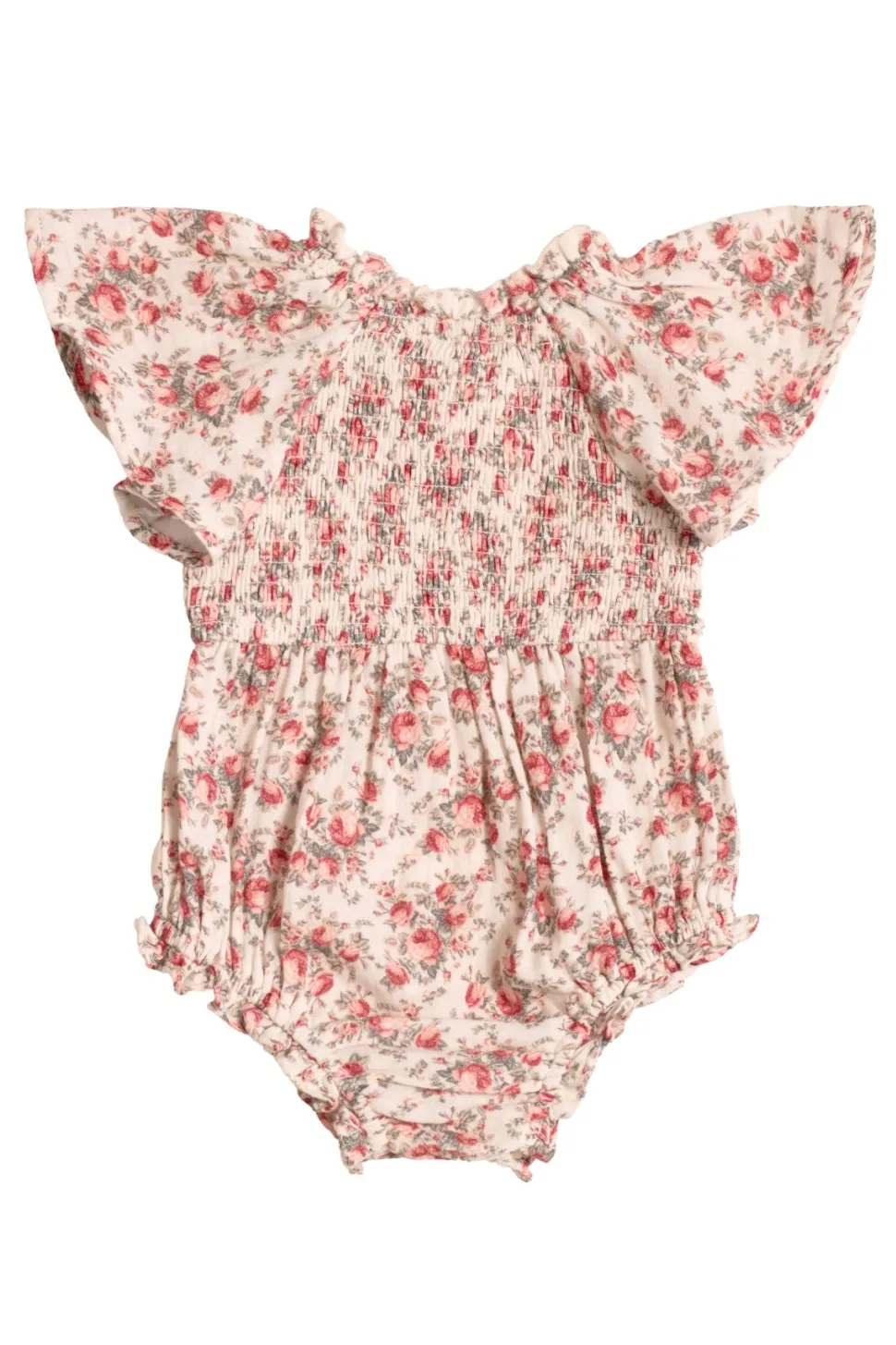 Baby Jovie Romper in Ivory Heritage Rose