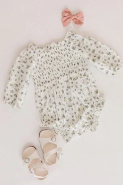 Baby Madeline Romper in Blue