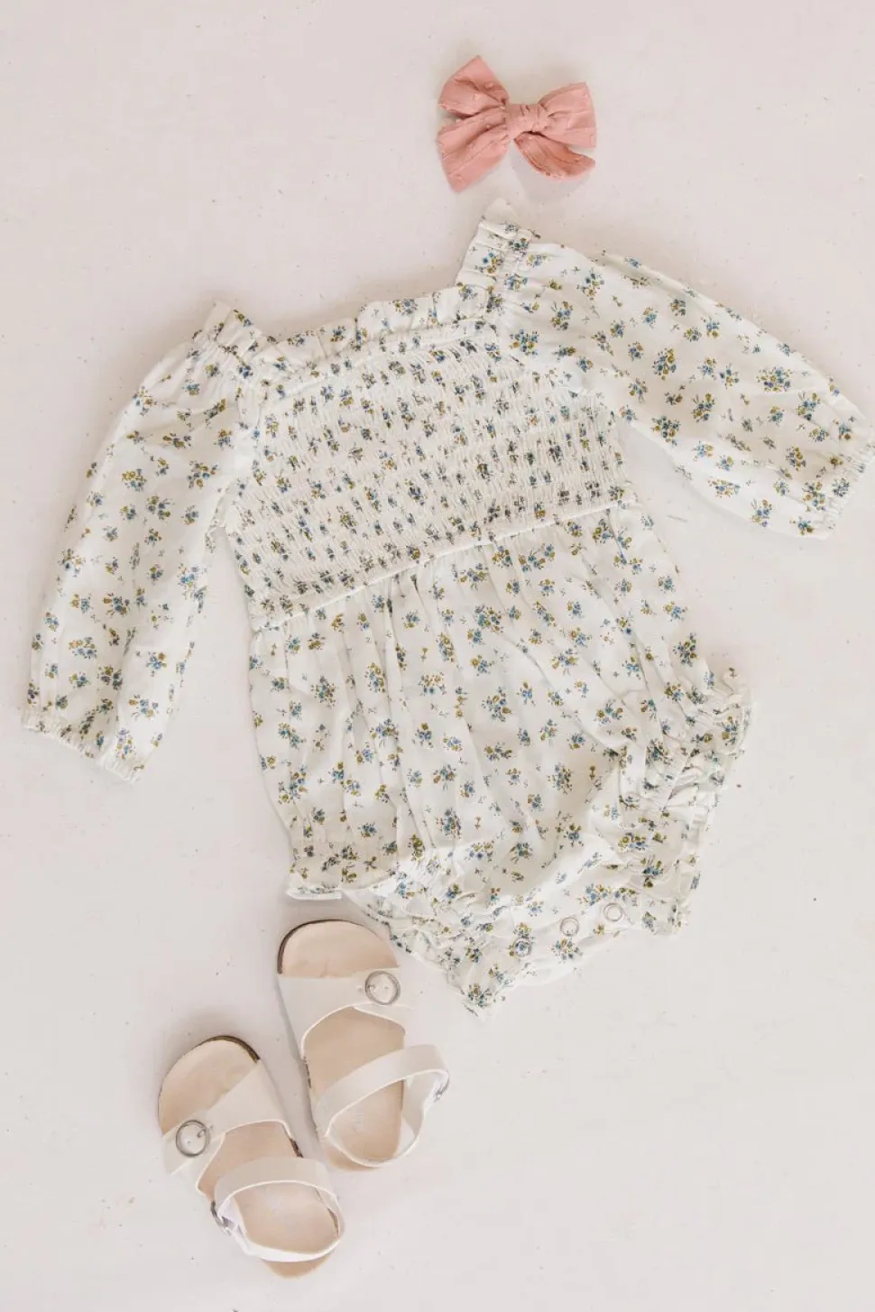 Baby Madeline Romper in Blue