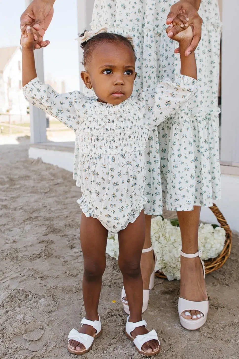 Baby Madeline Romper in Blue