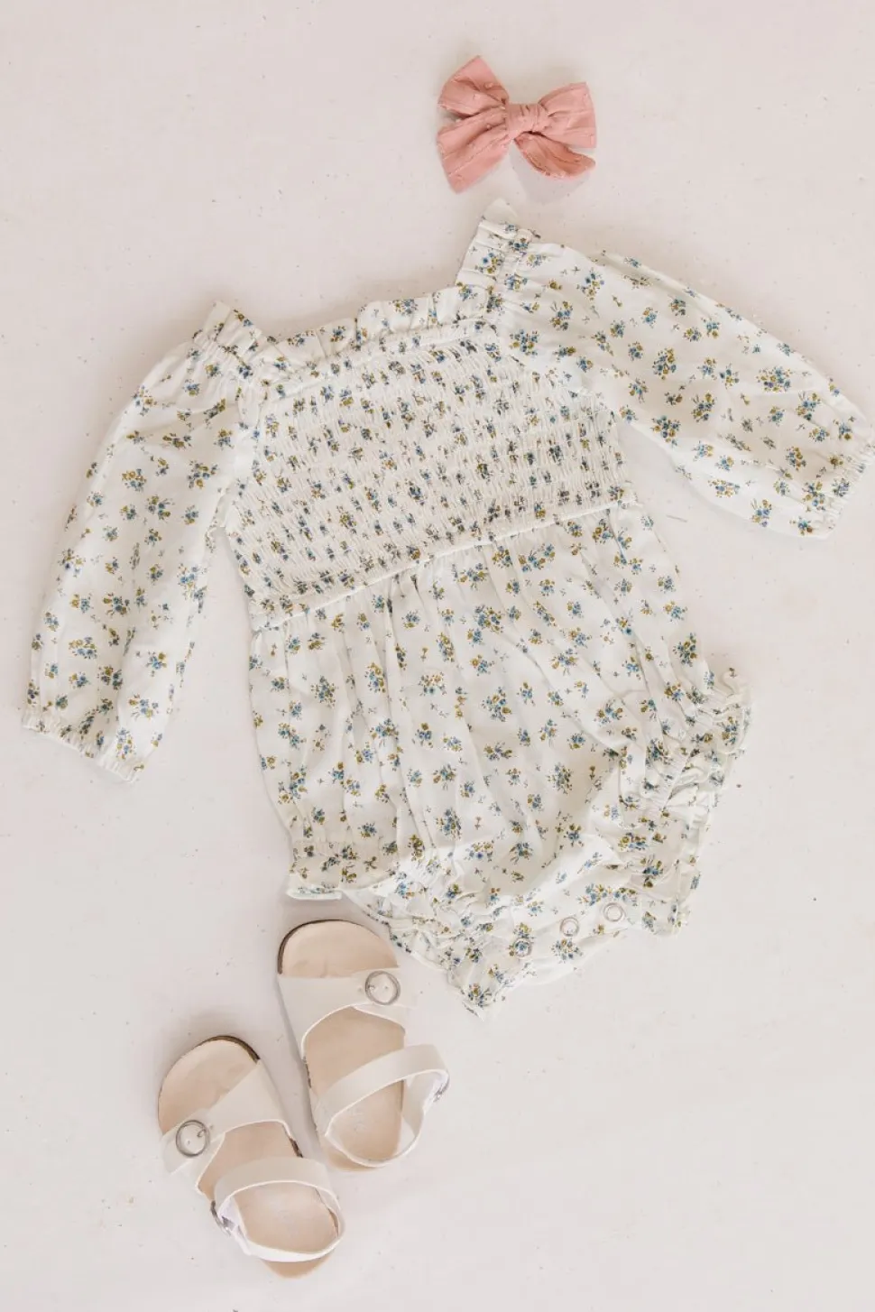 Baby Madeline Romper in Blue