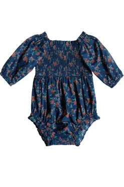 Baby Madeline Romper in Midnight Vibrant Chintz