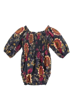 Baby Madeline Romper in Moody Sunflower