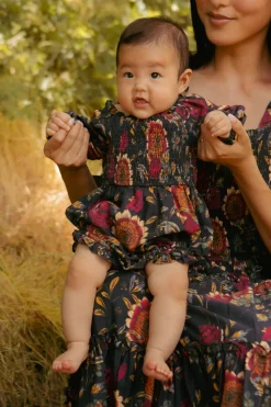 Baby Madeline Romper in Moody Sunflower