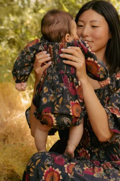 Baby Madeline Romper in Moody Sunflower