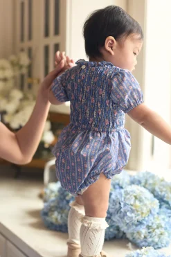 Baby Mariah Romper in Linear Print