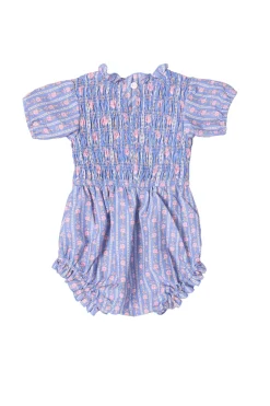 Baby Mariah Romper in Linear Print