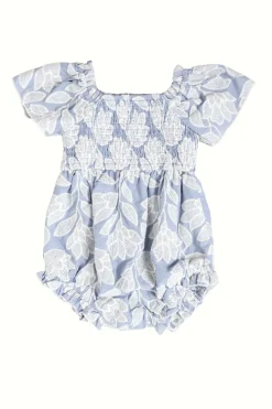 Baby Ophelia Romper in Mosaic Embroidery