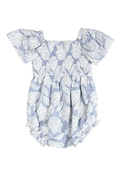 Baby Ophelia Romper in Mosaic Embroidery