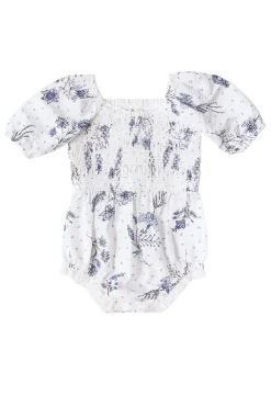 Baby Roselyn Romper in Blue Enchanted Floral