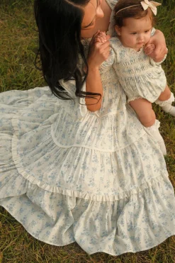 Baby Roselyn Romper in Ivory Porcelain Fleur