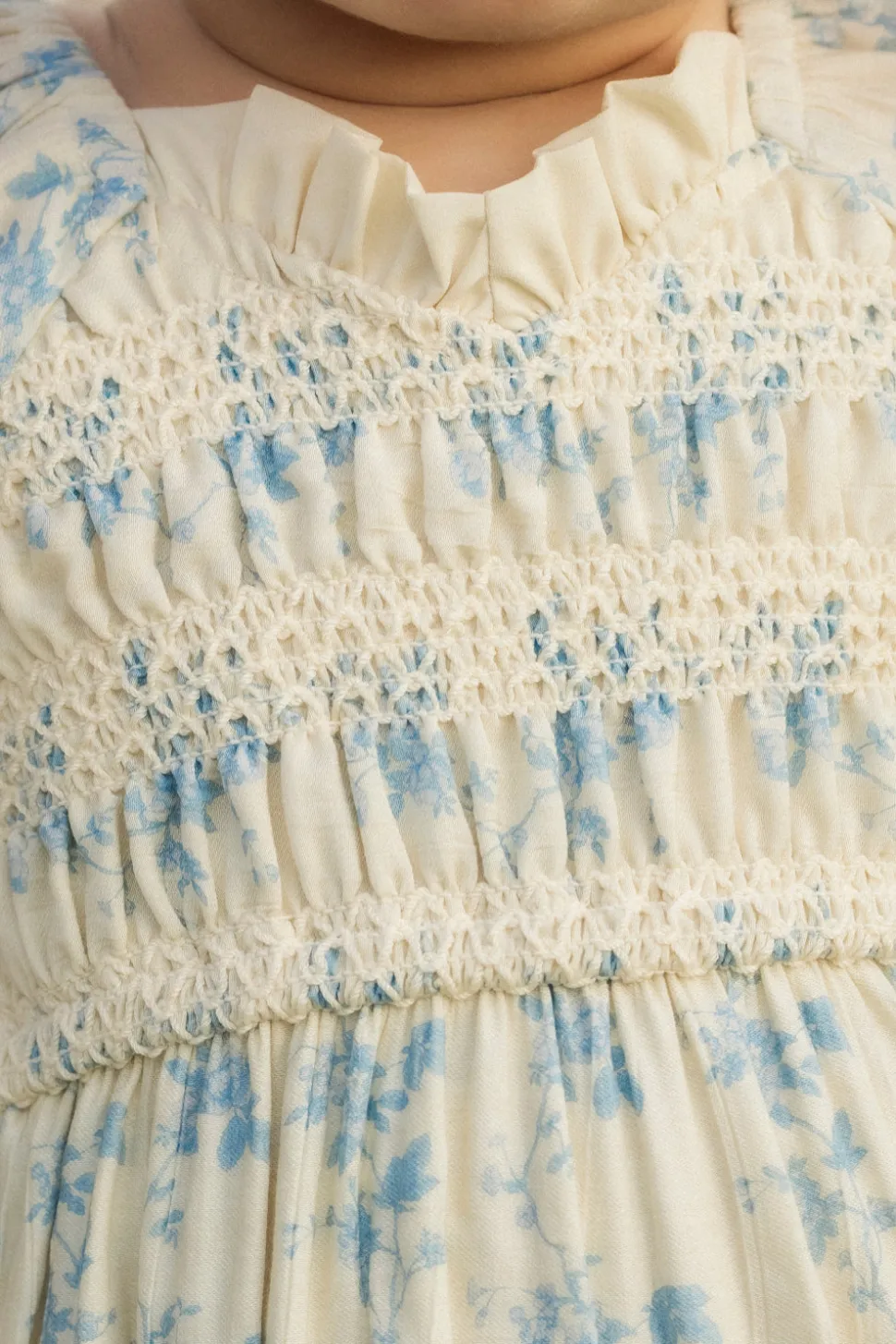 Baby Roselyn Romper in Ivory Porcelain Fleur