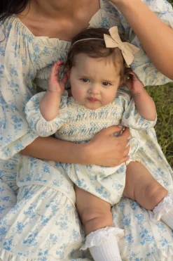 Baby Roselyn Romper in Ivory Porcelain Fleur