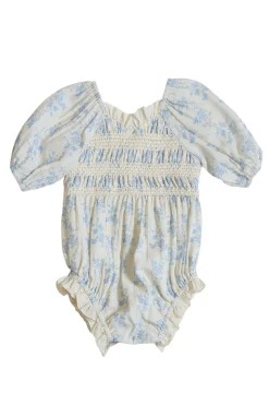 Baby Roselyn Romper in Ivory Porcelain Fleur