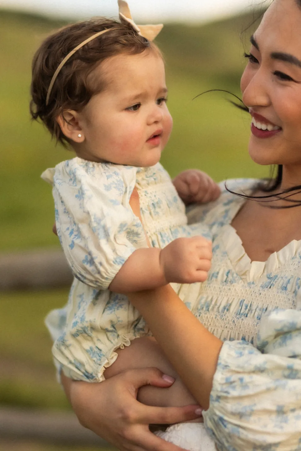 Baby Roselyn Romper in Ivory Porcelain Fleur