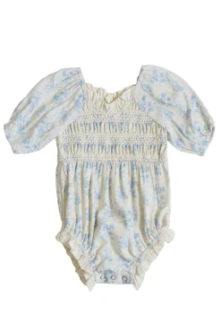 Baby Roselyn Romper in Ivory Porcelain Fleur