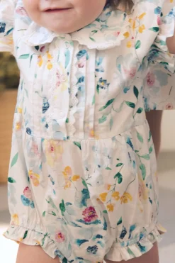 Baby Sophia Romper in Blue Bouquet