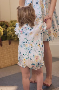 Baby Sophia Romper in Blue Bouquet