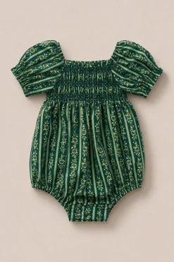 Baby Sunday Best Romper in Pine Felicity Floral