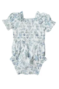 Baby Valencia Romper in Ivory Climbing Vine Bloom