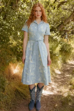 Bennett Dress in Cream Embroidery