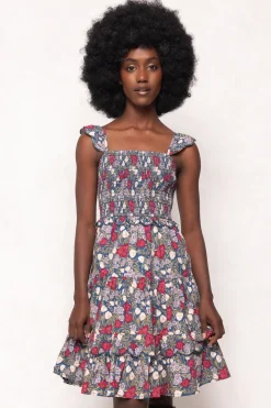 Blossom Dress in Navy Meadow