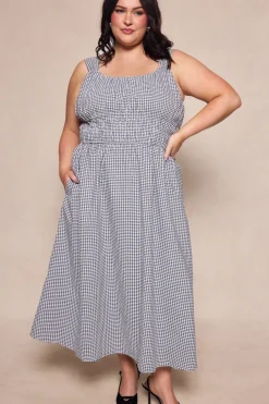 Bowen Dress in Black Diamonte Gingham