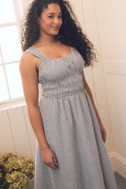 Bowen Dress in Black Diamonte Gingham