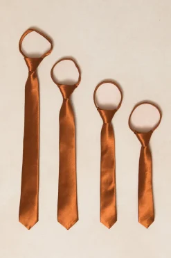 Boys Max Tie in Amber Satin