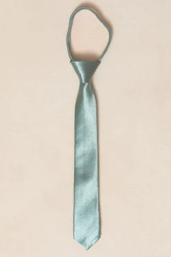 Boys Max Tie in Seaglass Satin