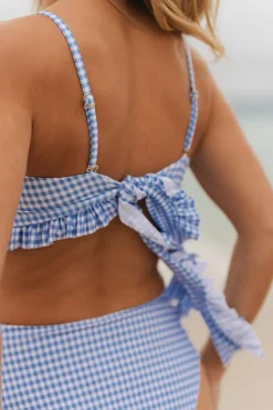 Brandi Bandeau Top in Blakely Gingham