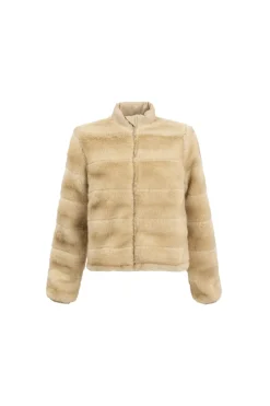 Brianna Jacket in Cream Fur