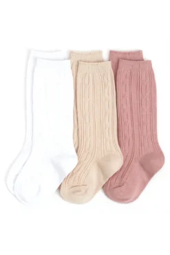 Cable Knit Knee High Sock 3-Pack