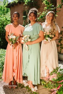 Callie Dress in Apricot Crush Chiffon