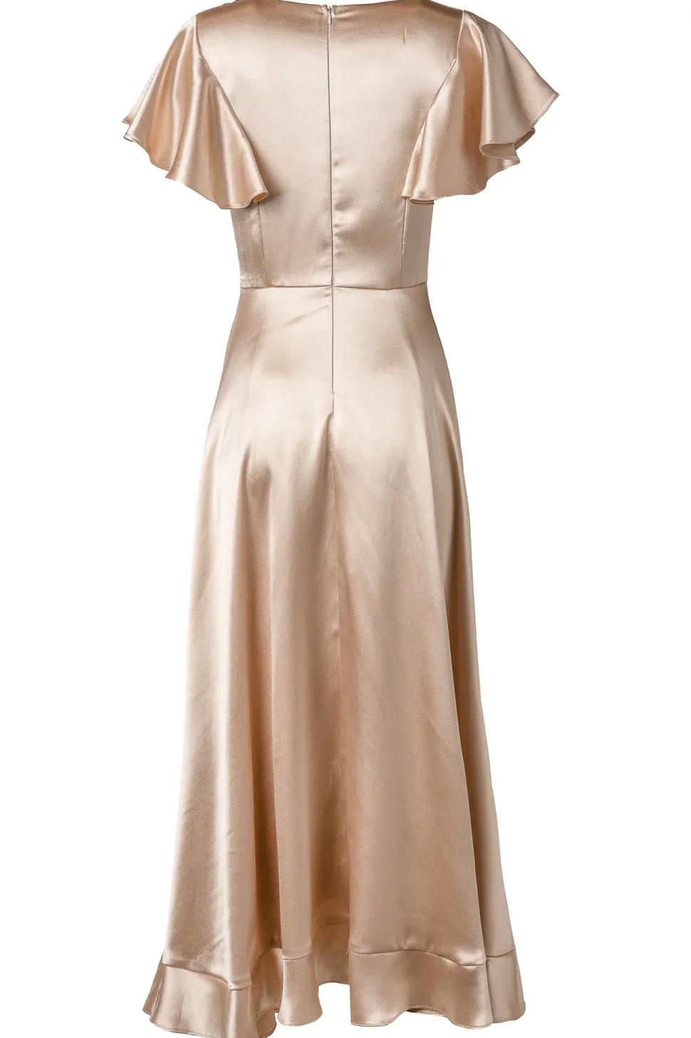 Callie Dress in Champagne Satin