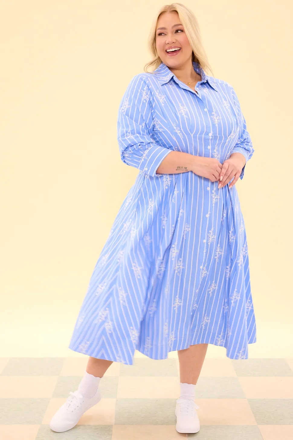 Cameron Dress in Light Blue