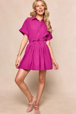 Campbell Dress in Dark Pink