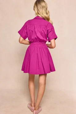 Campbell Dress in Dark Pink