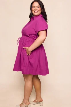 Campbell Dress in Dark Pink