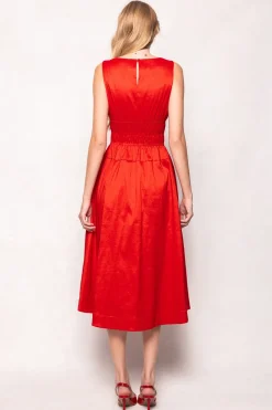 Carly Dress in Red Taffeta